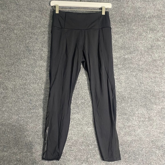 Athleta Leggings Small Black High Rise 7/8 Mesh Stretch Athleisure - Picture 3 of 15